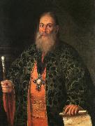 Antropov, Aleksei Portrait of Father Fyodor Dubyansky oil on canvas